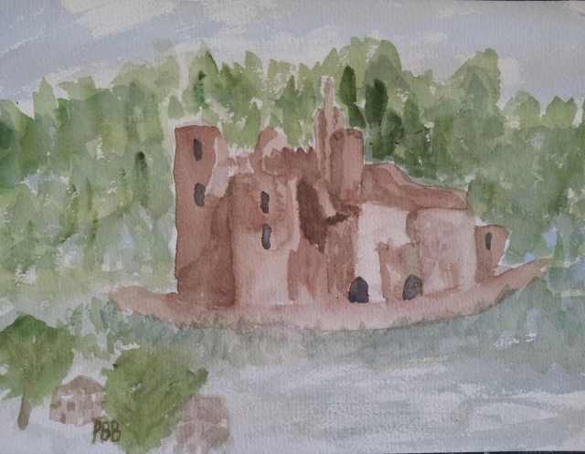 Chateau du Bonaguil - Watercolor