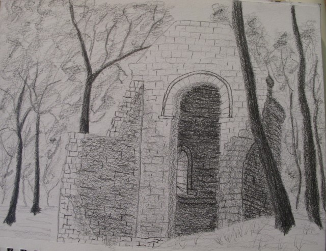 Pencil Drawing of Saint Avit